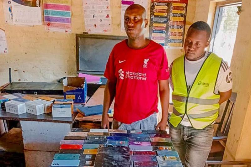 File image of two suspects arrested in Garissa.